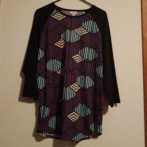 Purple, black light blue and cream randy T